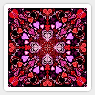 Variation of Valentines on Black Sticker